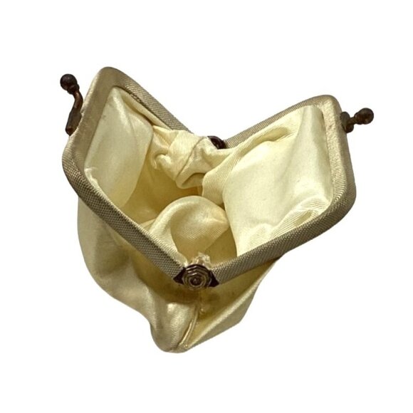 Vintage Bag 1950s Pinup Beaded Black La Regale Clutch With Coin Purse - Picture 7 of 10